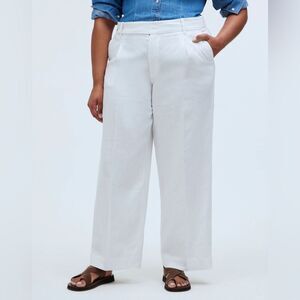 010- nl908 sz 22w madewell The Plus Harlow Wide-Leg Pant in 100% Linen